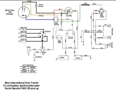 Wiring Diagram for Key Start & 12 Volt Alternator ... farmall m hydraulic diagram 